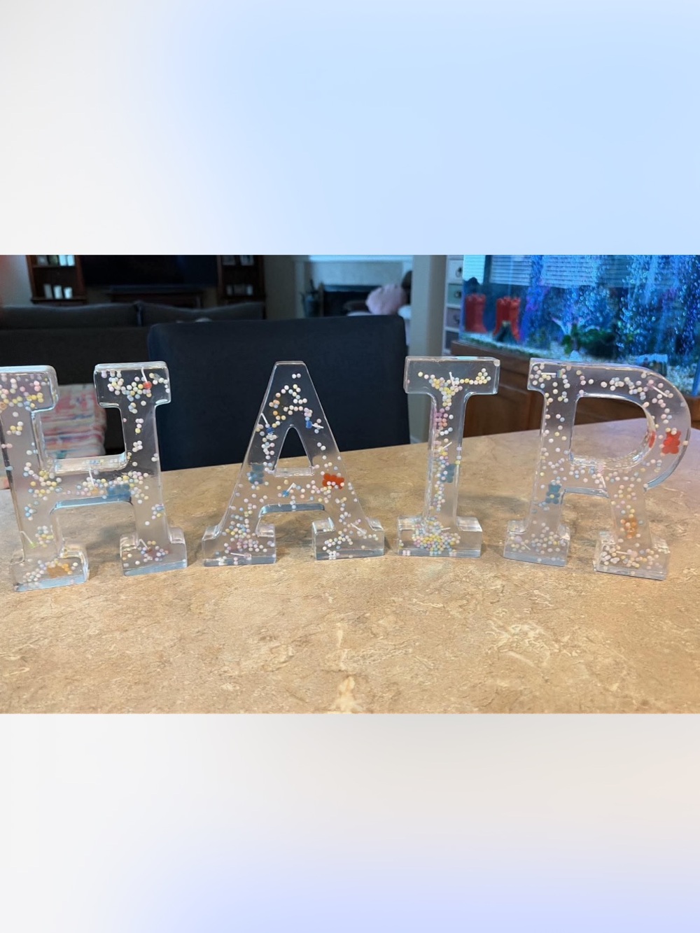 Hair Salon Decor Clear Resin Sprinkles Candy Bears Lolly Pops Shelf Table Sitter - Picture 8 of 8
